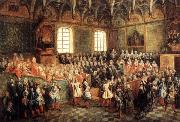 Nicolas Lancret Seat of Justice in the Parliament of Paris in 1723 oil painting on canvas